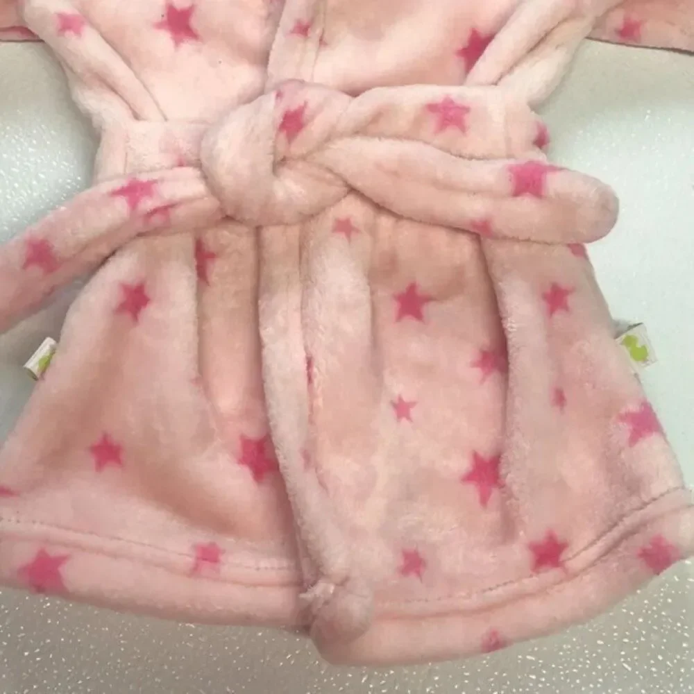 Pastel Pink Unicorn Magic Hooded Plush Robe Star Aesthetic Cozy Core
